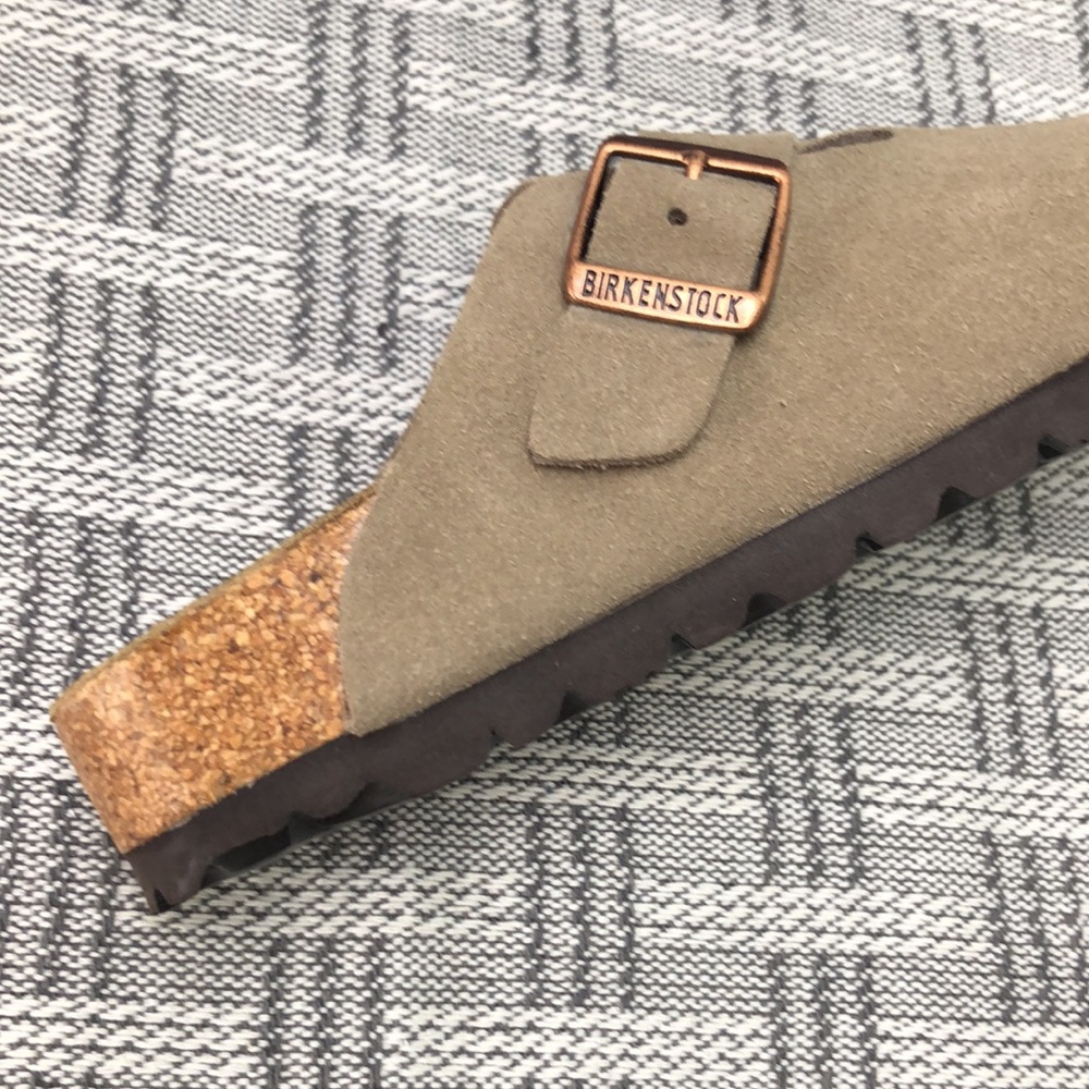 BEST NWT | Women's Taupe Suede Birkenstock Boston Shoes - Narrow Fit - Picture 5 of 5